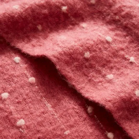 Striped Throw Blanket - Rhubarb, Mohair