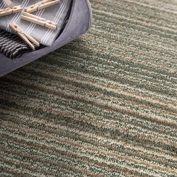 Striped Utility Mat Washable - Sage, Cotton