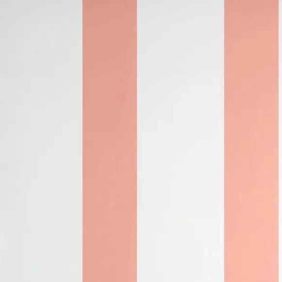 Striped Wallpaper with Smooth Finish - Coral