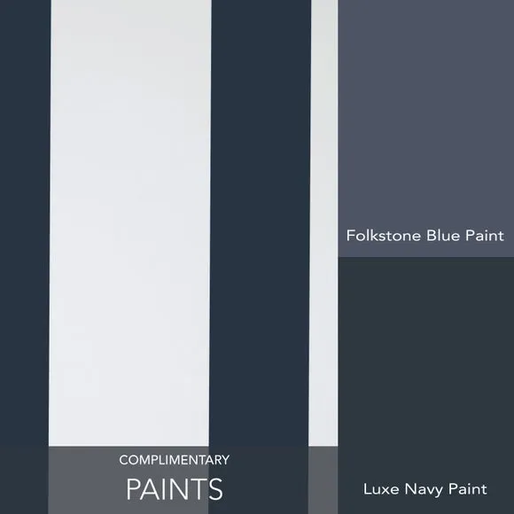 Striped Wallpaper with Smooth Finish - Navy