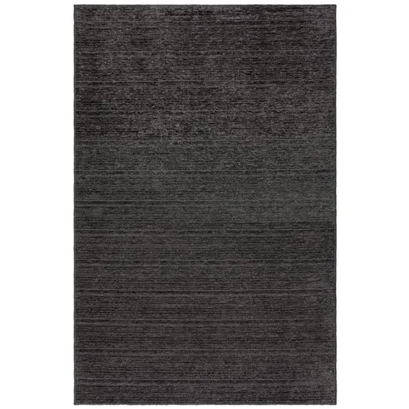 Striped Washable Rug - Charcoal, Chenille
