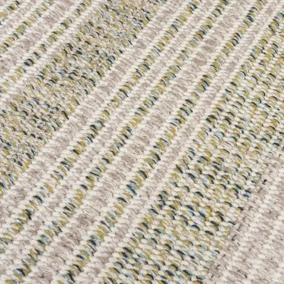 Striped Washable Rug - Green