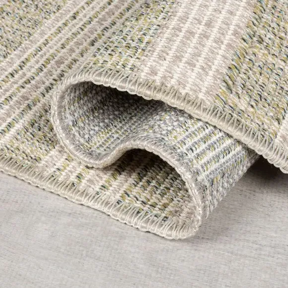Striped Washable Rug - Green
