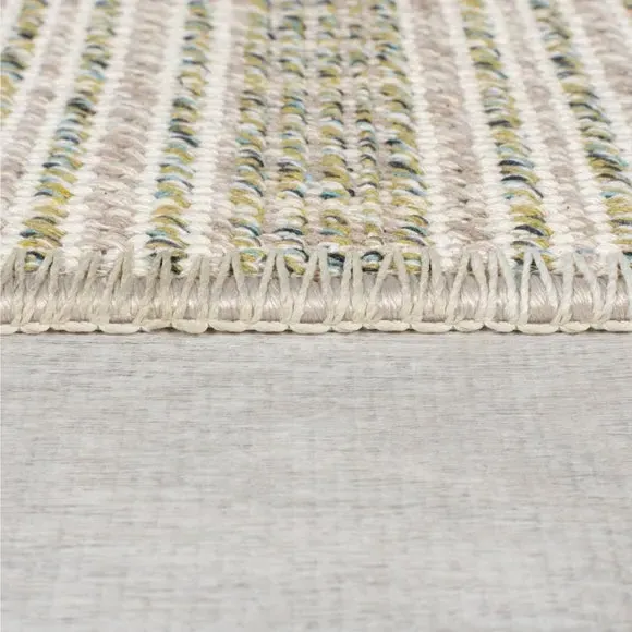 Striped Washable Rug - Green