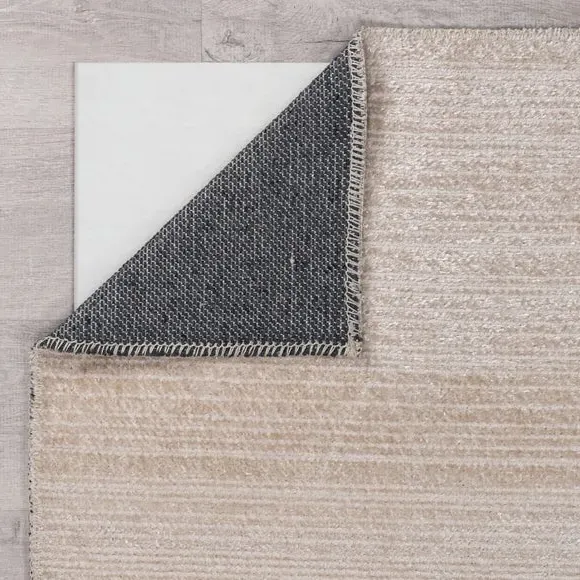 Striped Washable Rug - Ivory, Chenille