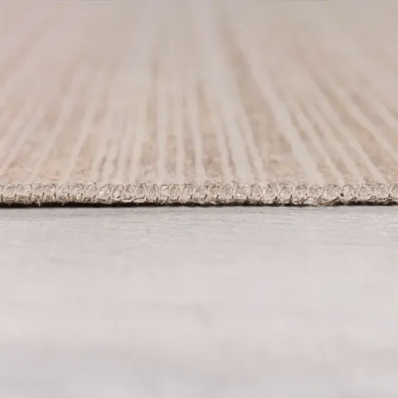 Striped Washable Rug - Ivory, Chenille