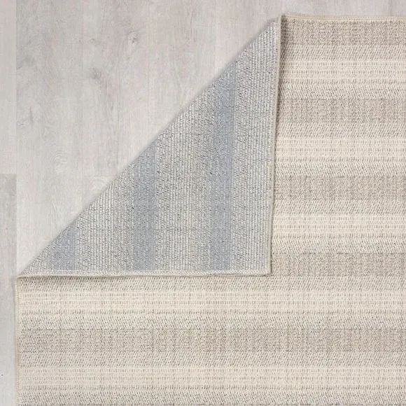 Striped Washable Rug - Natural