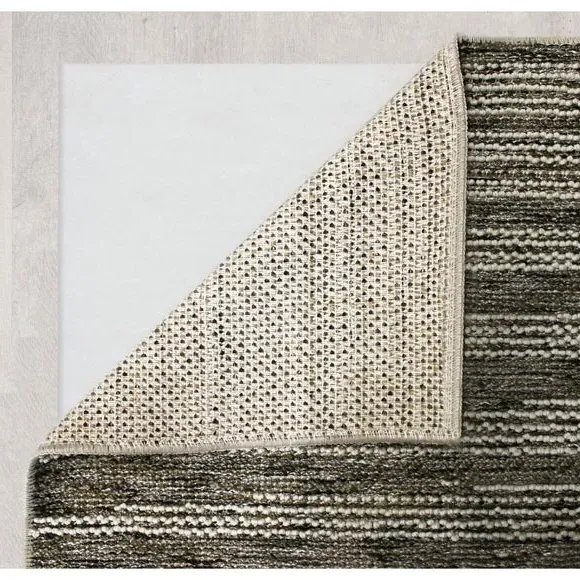 Striped Washable Rug - Natural, Polyester