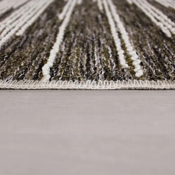 Striped Washable Rug - Natural, Polyester