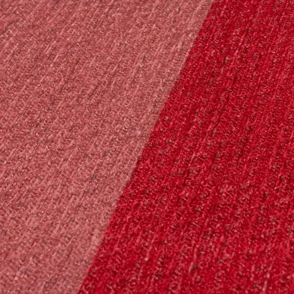 Striped Washable Rug - Red, Cotton Blend