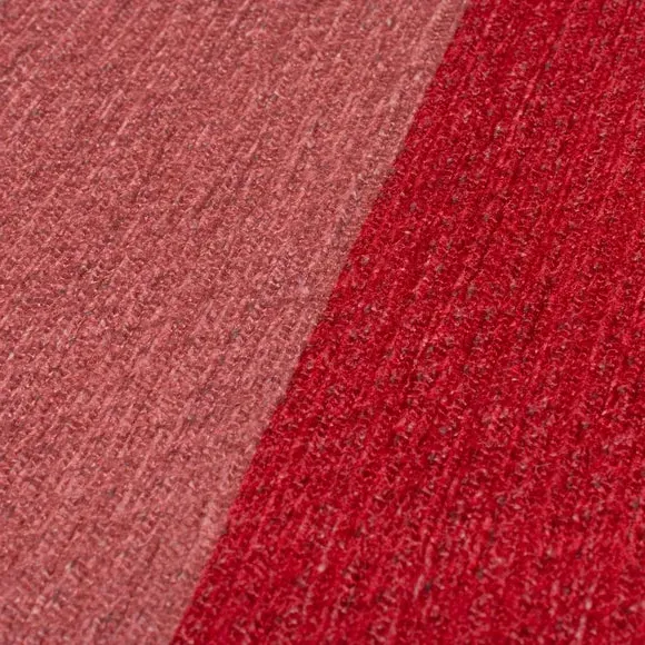 Striped Washable Rug - Red, Cotton Blend