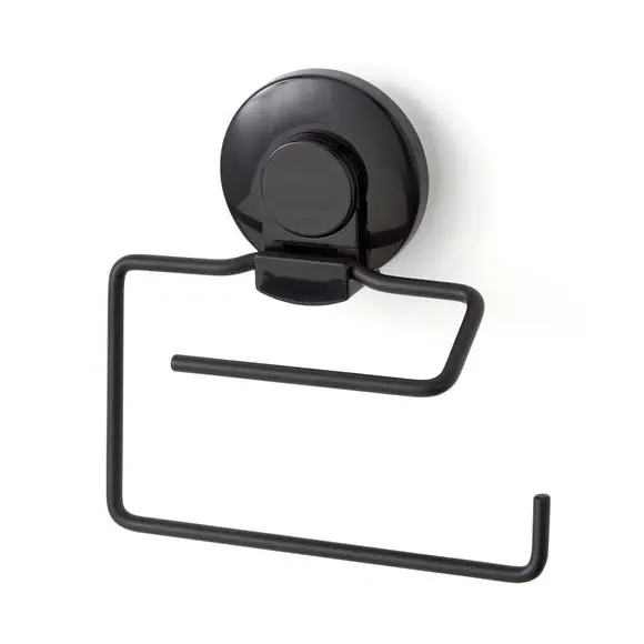 Suction Toilet Roll Holder - Black, Wire