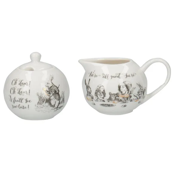 Sugar and Creamer Set - White, Fine China