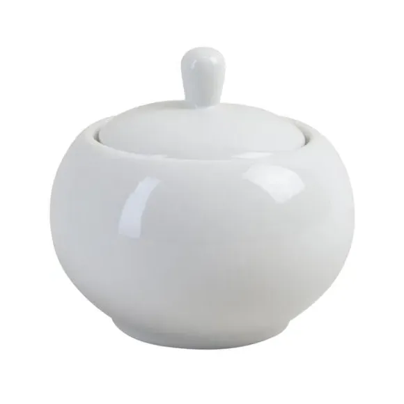 Sugar Bowl with Lid - White, Porcelain image