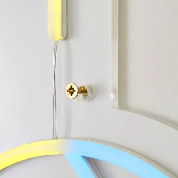 Sun Moon Neon Wall Light - White, LED