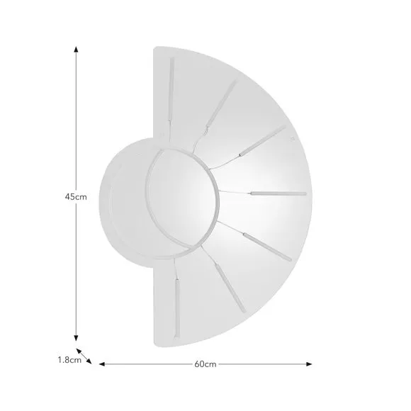 Sun Moon Neon Wall Light - White, LED