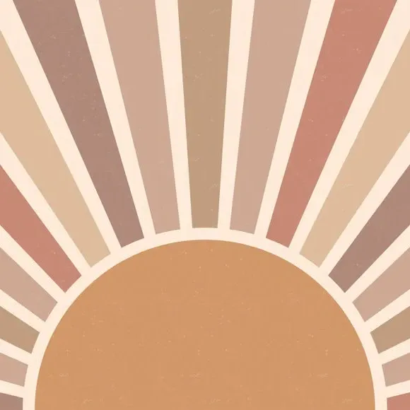 Sunburst Wall Mural - Natural