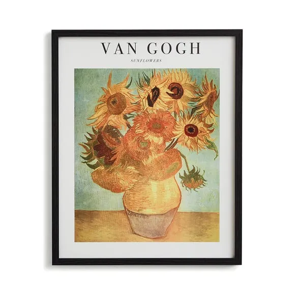 Sunflowers Framed Print - Black Frame