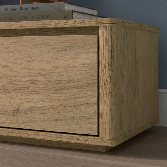 Super Wide TV Unit with Storage - Light Oak