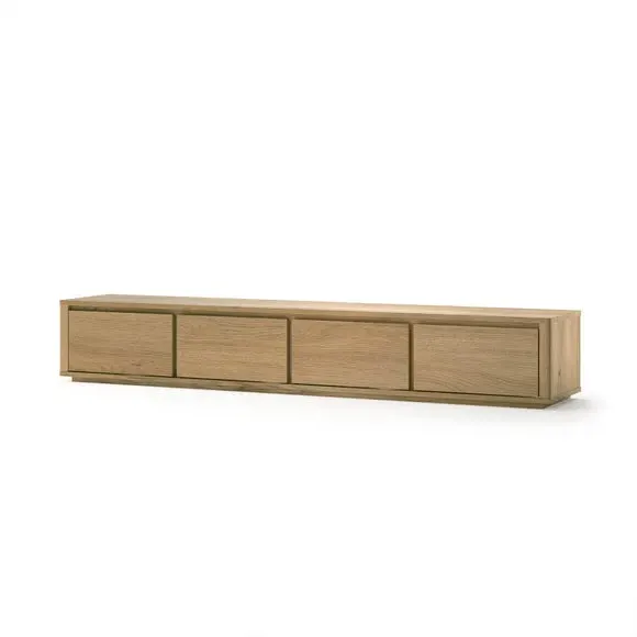 Super Wide TV Unit with Storage - Light Oak