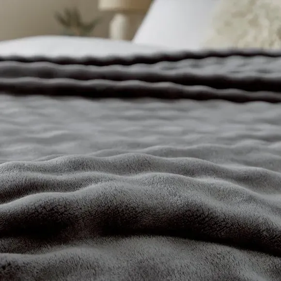Supersize Bubble Fleece Throw - Graphite, Polyester