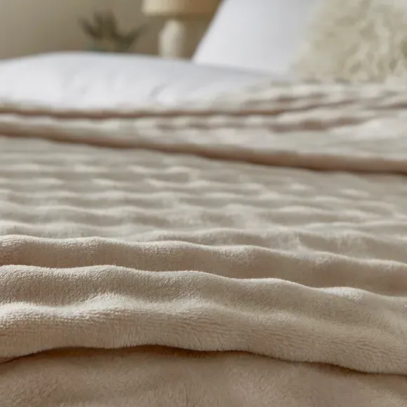 Supersize Bubble Fleece Throw - Mushroom, Polyester