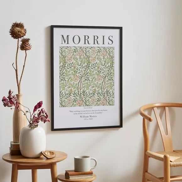 Sweet Briar Framed Print - Black Frame