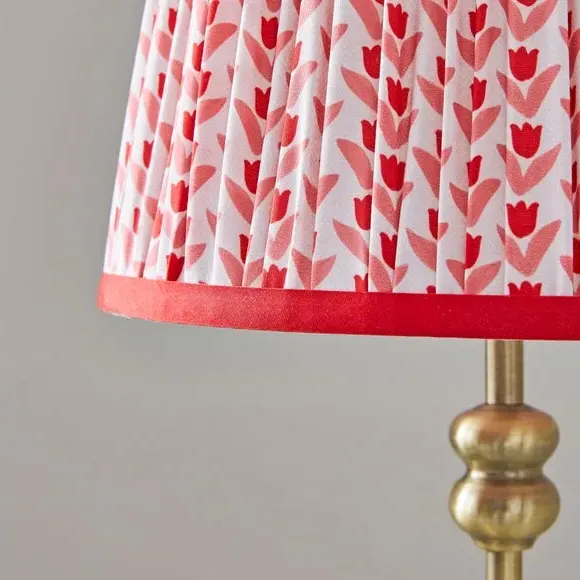 Swing Arm Floor Lamp - Red, Brass Plated