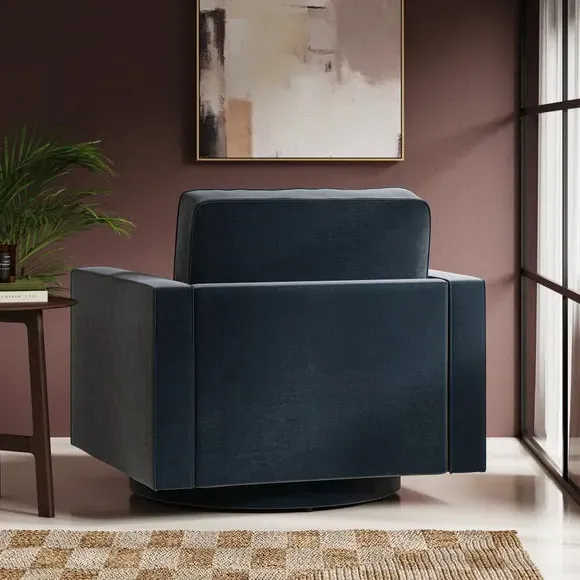 Swivel Accent Chair - Ink, Velvet
