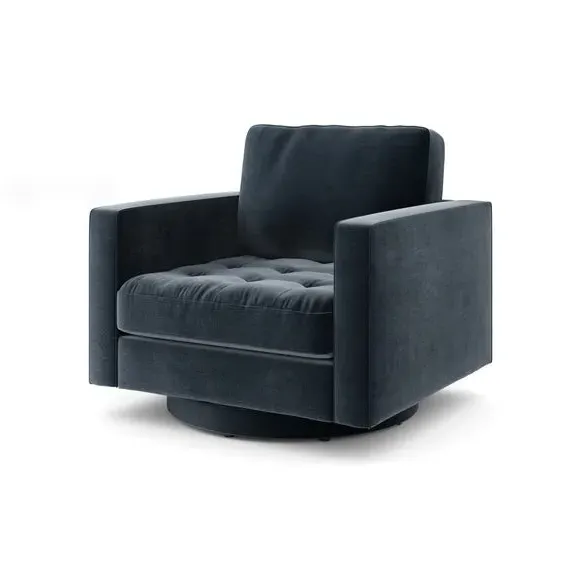 Swivel Accent Chair - Ink, Velvet