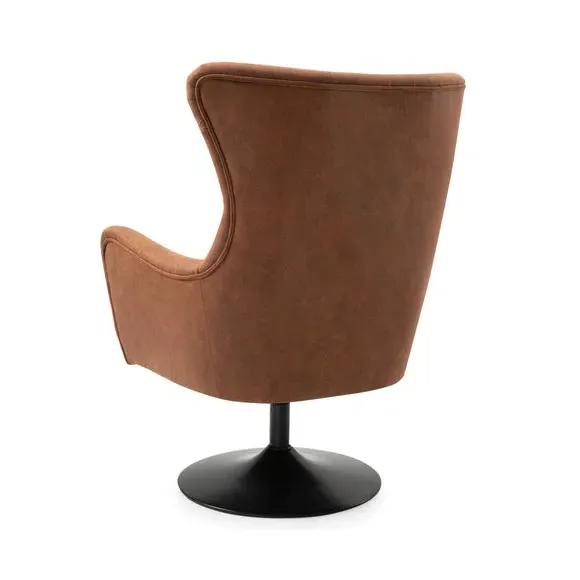 Swivel Chair with Metal Legs - Tan, Microsuede