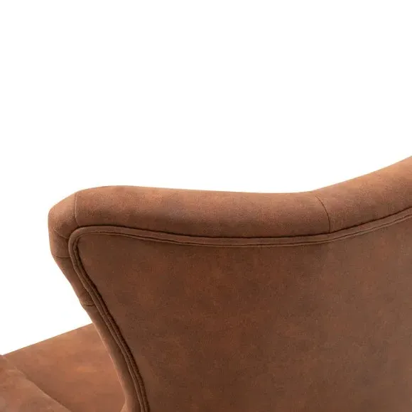 Swivel Chair with Metal Legs - Tan, Microsuede