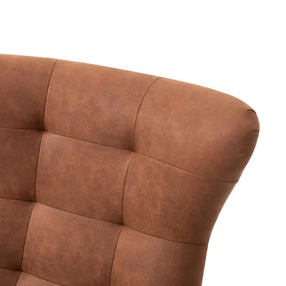 Swivel Chair with Metal Legs - Tan, Microsuede