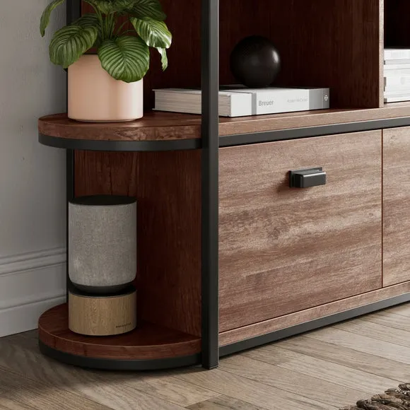 Swivel Desk with Storage - Pine
