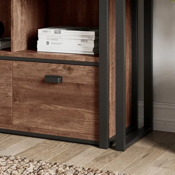 Swivel Desk with Storage - Pine