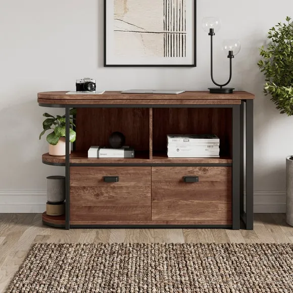 Swivel Desk with Storage - Pine image