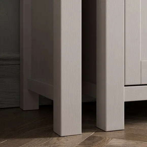 Swivel Desk with Storage - Stone, Wood Effect