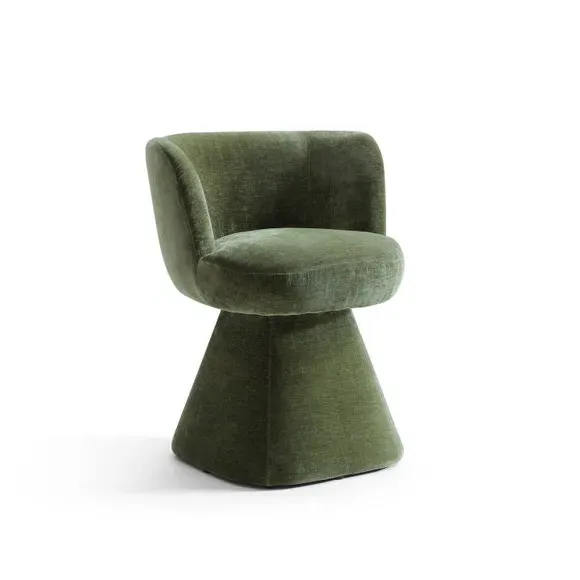 Swivel Dressing Chair Tub Style - Olive, Chenille