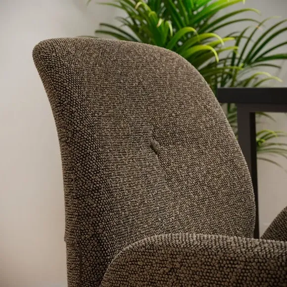 Swivel Office Chair Height Adjustable - Brown, Boucle