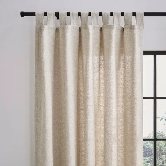 Tab Top Curtains Unlined - Natural, Polyester image