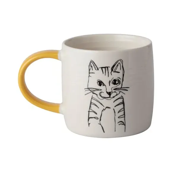 Tabby Cat Mug - Multicolor, Fine China