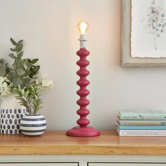 Table Lamp Base with Paint Feature - Natural Wood