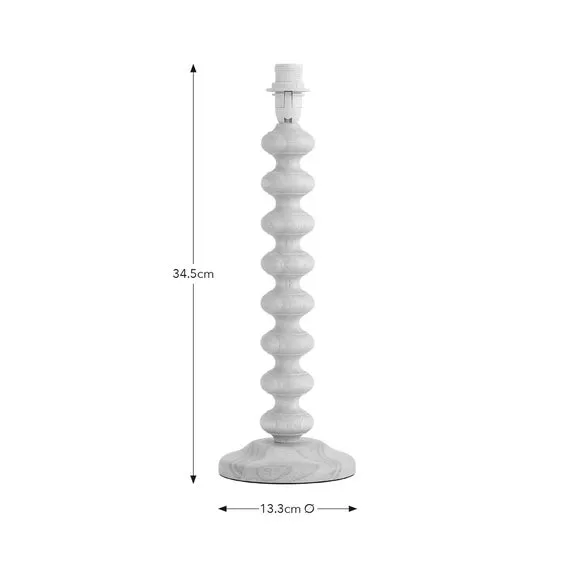 Table Lamp Base with Paint Feature - Natural Wood