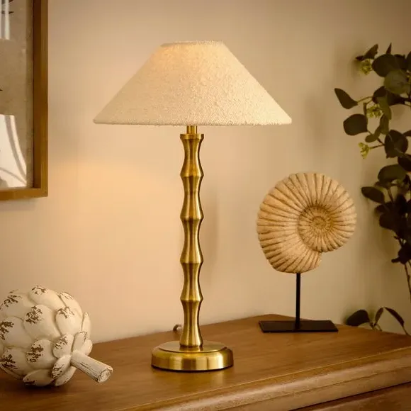 Table Lamp Base with Pull Cord - Gold, Metal