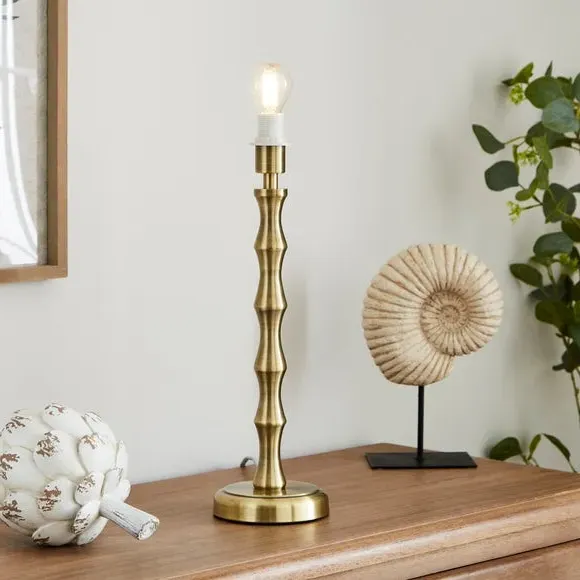 Table Lamp Base with Pull Cord - Gold, Metal image