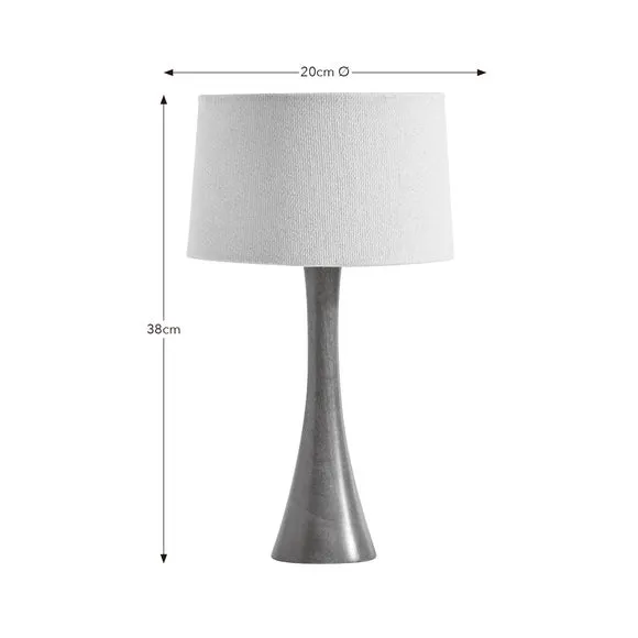 Table Lamp with Curved Base - Dark Wood, Mango