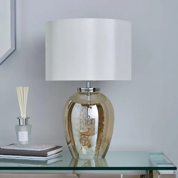 Table Lamp with Dual Lighting - Champagne, Glass