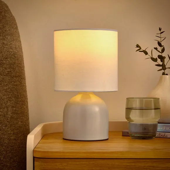 Table Lamp with Fabric Shade - Air, Ceramic