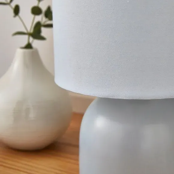Table Lamp with Fabric Shade - Air, Ceramic