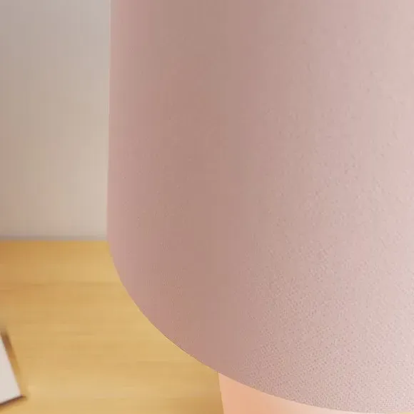 Table Lamp with Fabric Shade - Blush, Ceramic